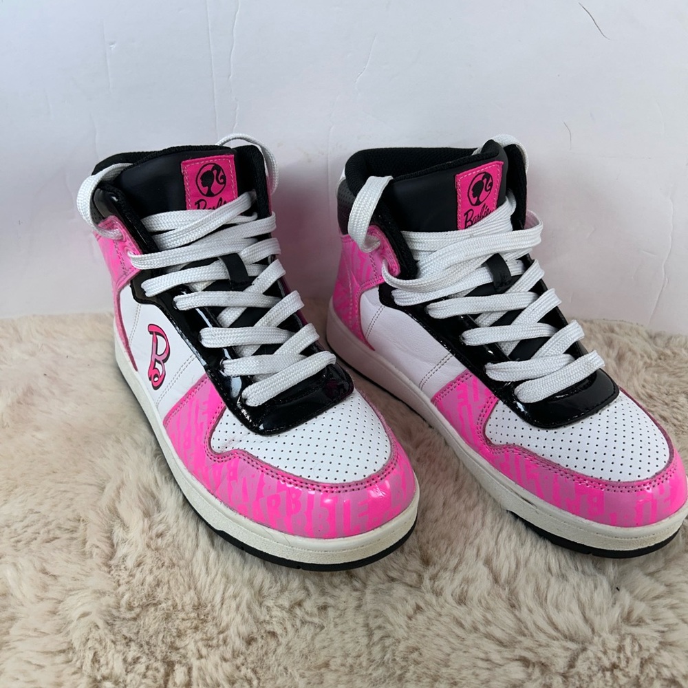 Barbie‎ Pink and White High-Top Sneakers